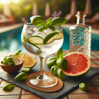 Cocktail Gin Basilic smash